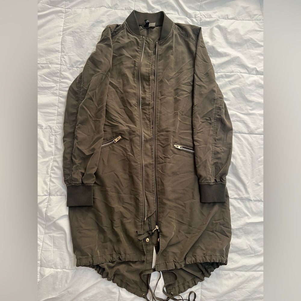 Divided Olive Green Long Cardigan